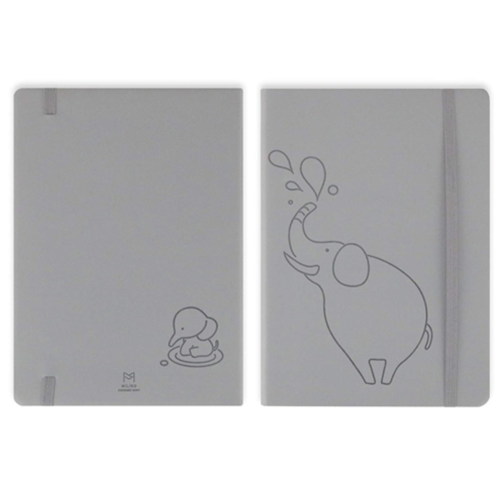 Grey Elephant A5 Soft Touch Cover Banded(Dot Grid)